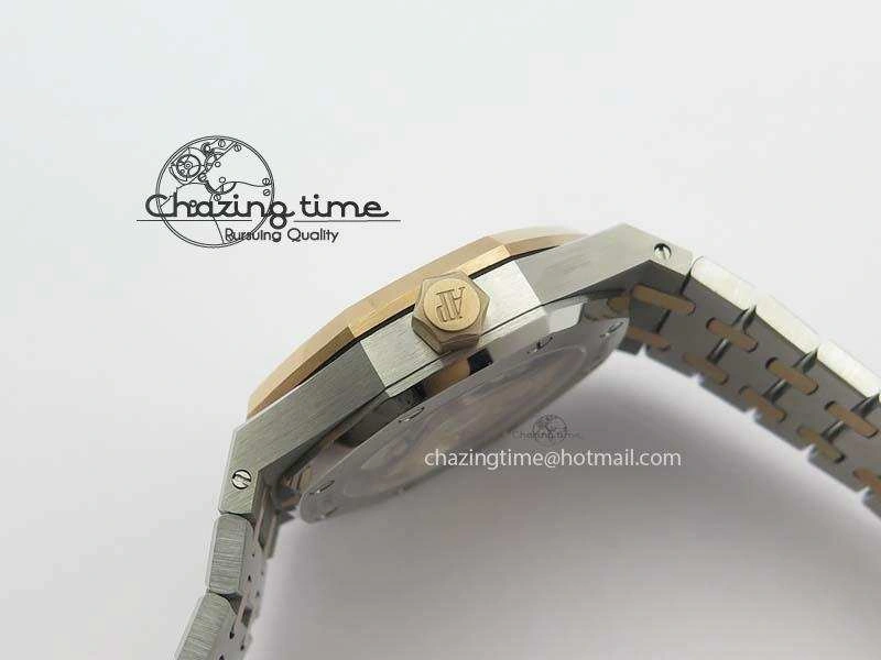 Royal Oak 37mm 15450 RG Bezel JF 1:1 Best Edition Silver Dial On SS RG Bracelet A Effortless 5061