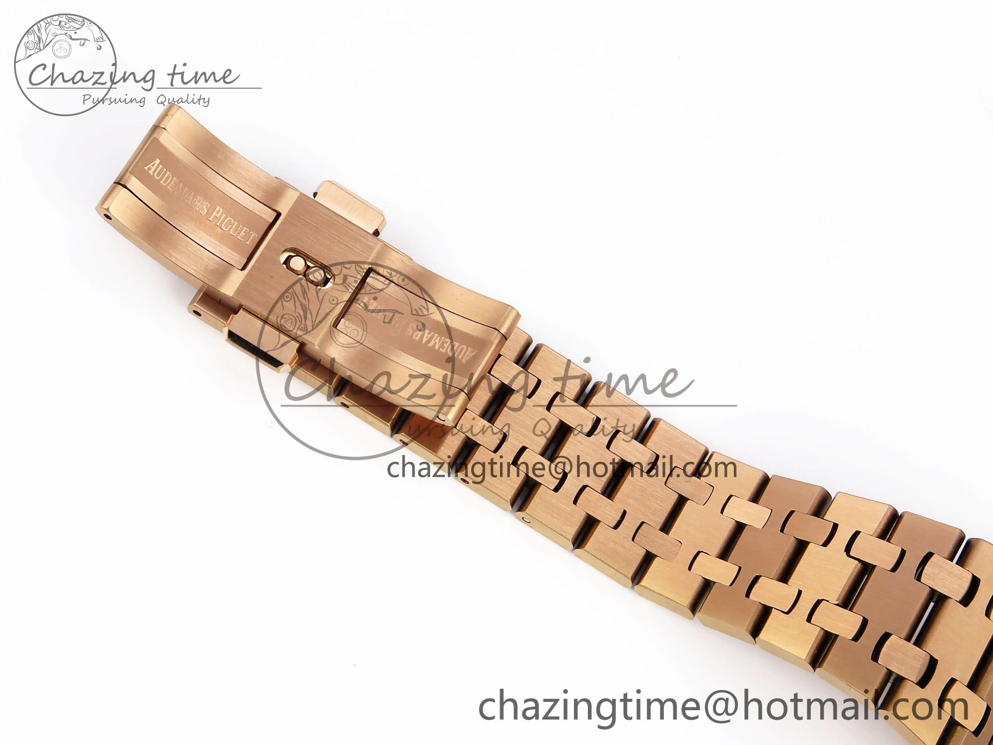 Royal Oak 37mm 15450 RG Diamonds Bezel IPF Best Edition RG Dial on RG Bracelet SA3120 Super Clone Stretchable 4423