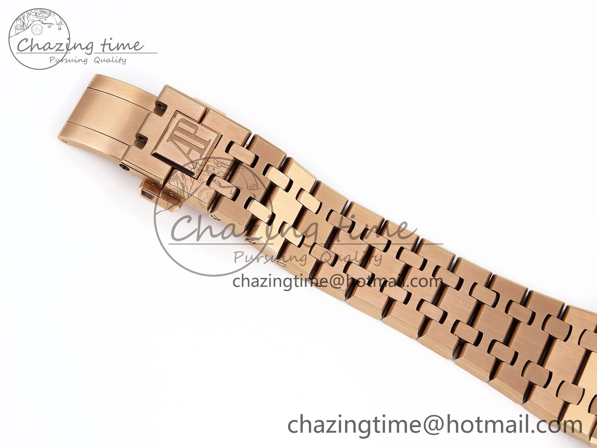 Royal Oak 37mm 15450 RG Diamonds Bezel IPF Best Edition RG Dial on RG Bracelet SA3120 Super Clone Stretchable 4423