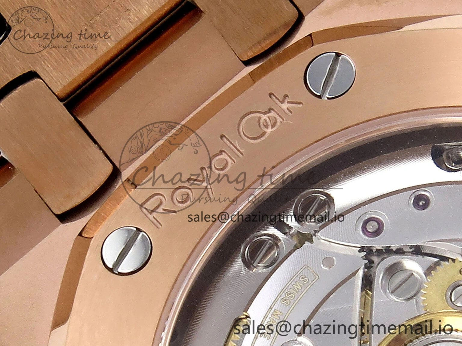 Royal Oak 37mm 15450 RG Diamonds Bezel IPF Best Edition White Dial on RG Bracelet SA3120 Super Clone Unique 4421