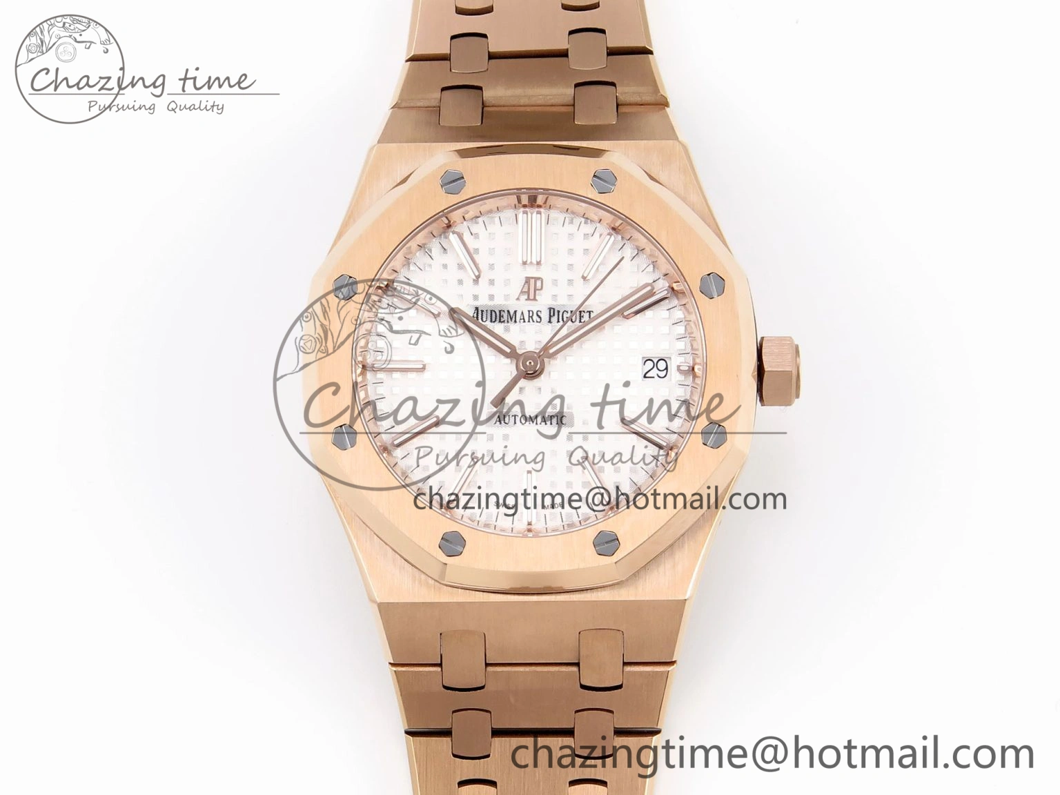 Royal Oak 37mm 15450 RG IPF Best Edition White Dial on RG Bracelet SA3120 Super Clone FastDry 4562