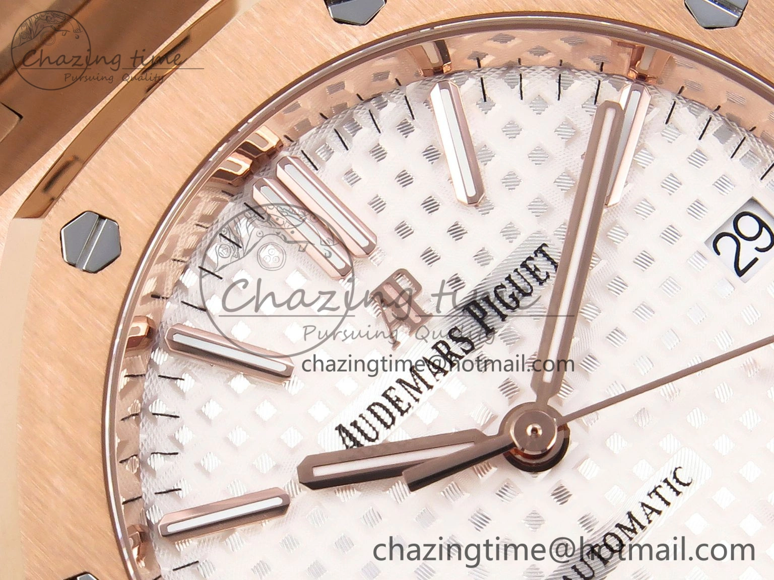 Royal Oak 37mm 15450 RG IPF Best Edition White Dial on RG Bracelet SA3120 Super Clone FastDry 4562