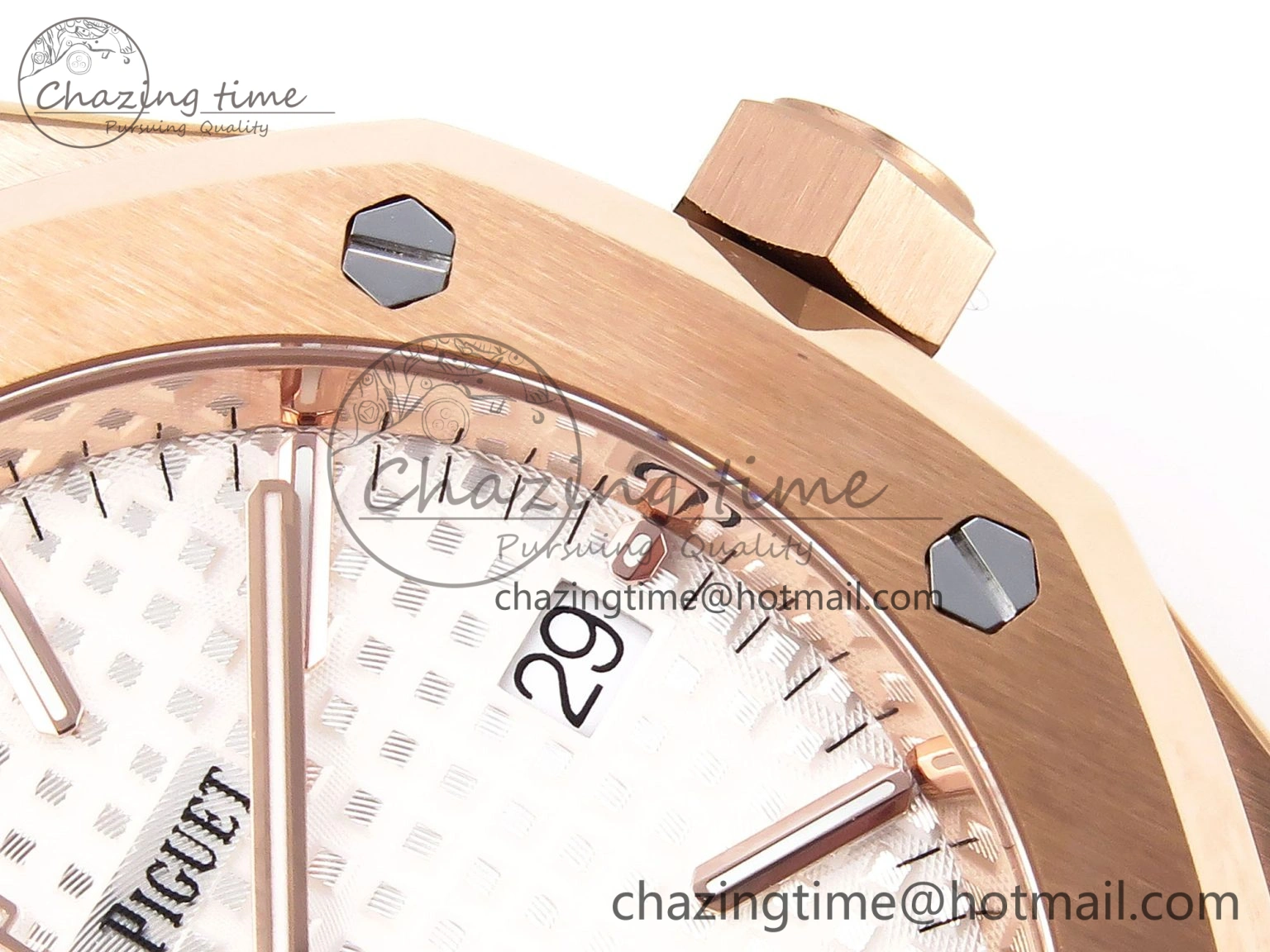 Royal Oak 37mm 15450 RG IPF Best Edition White Dial on RG Bracelet SA3120 Super Clone FastDry 4562