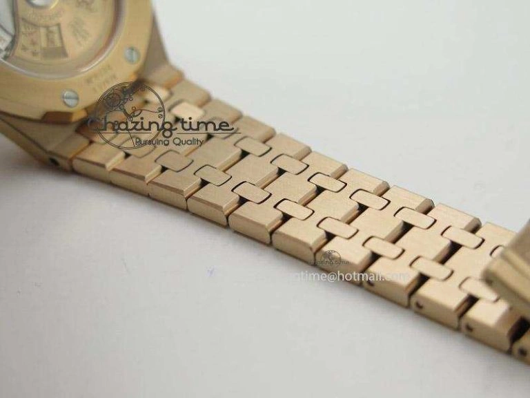 Royal Oak 37mm 15450 RG JF 1:1 Best Edition Black Dial On RG Bracelet A Comfortable 5097