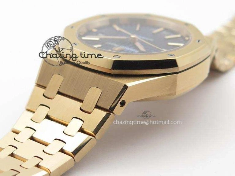 Lightweight Royal Oak 37mm 15450 RG JF 1:1 Best Edition Blue Dial On RG Bracelet A 5074