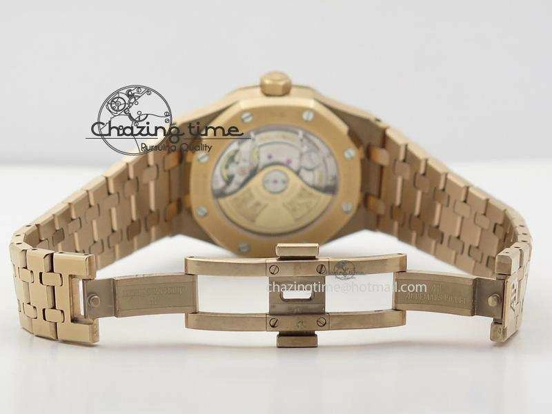 Lightweight Royal Oak 37mm 15450 RG JF 1:1 Best Edition Blue Dial On RG Bracelet A 5074