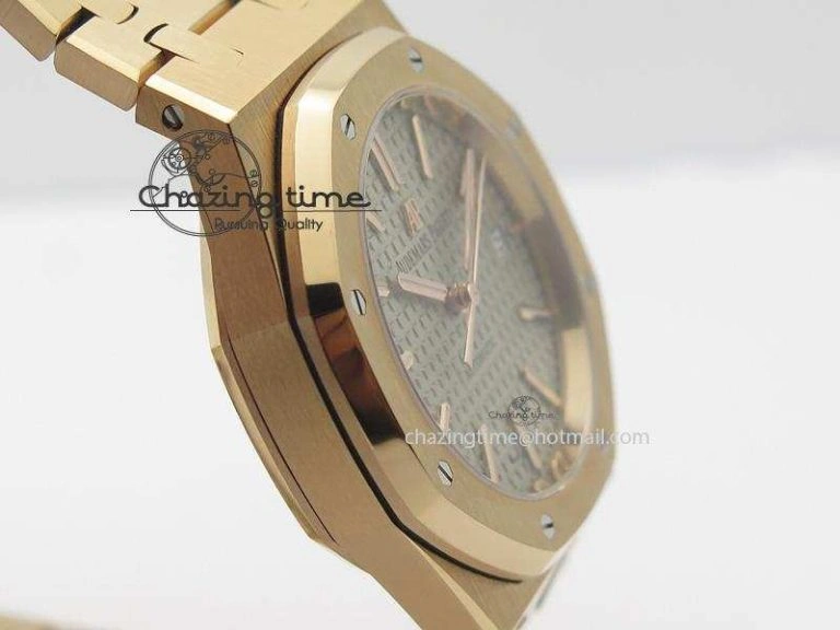 Royal Oak 37mm 15450 RG JF 1:1 Best Edition Gray Dial On RG Bracelet A Supportive 5080