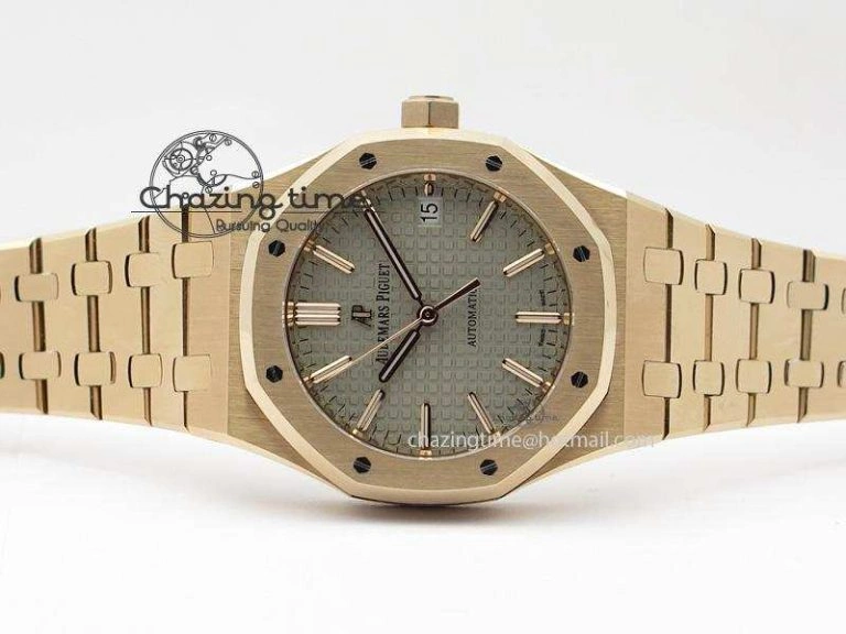Royal Oak 37mm 15450 RG JF 1:1 Best Edition Gray Dial On RG Bracelet A Supportive 5080