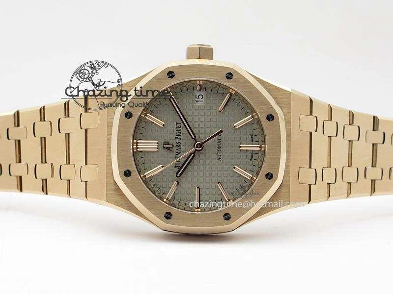 Royal Oak 37mm 15450 RG JF 1:1 Best Edition Gray Dial On RG Bracelet A Supportive 5080