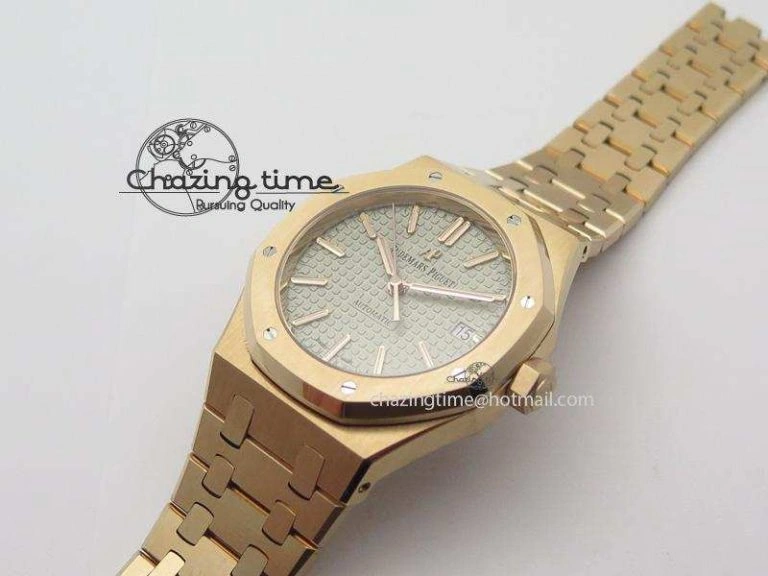 Royal Oak 37mm 15450 RG JF 1:1 Best Edition Gray Dial On RG Bracelet A Supportive 5080