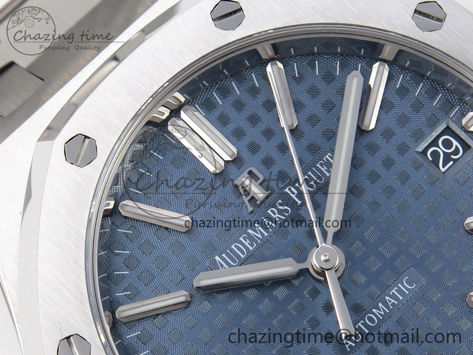 Lightweight Royal Oak 37mm 15450 SS APSF 1:1 Best Edition Blue Textured Dial on SS Bracelet SA3120 Super Clone 4565