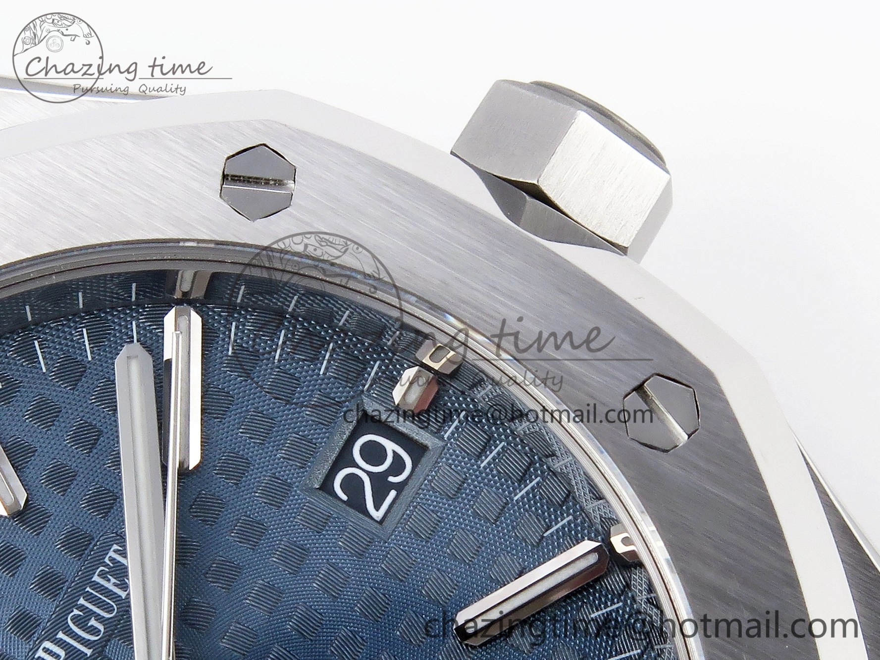 Lightweight Royal Oak 37mm 15450 SS APSF 1:1 Best Edition Blue Textured Dial on SS Bracelet SA3120 Super Clone 4565