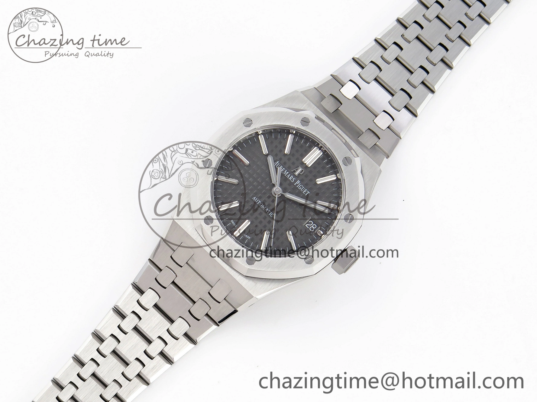 Sustainable Royal Oak 37mm 15450 SS APSF 1:1 Best Edition Gray Textured Dial on SS Bracelet SA3120 Super Clone 4568