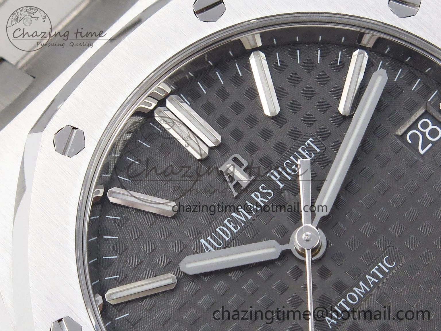 Sustainable Royal Oak 37mm 15450 SS APSF 1:1 Best Edition Gray Textured Dial on SS Bracelet SA3120 Super Clone 4568