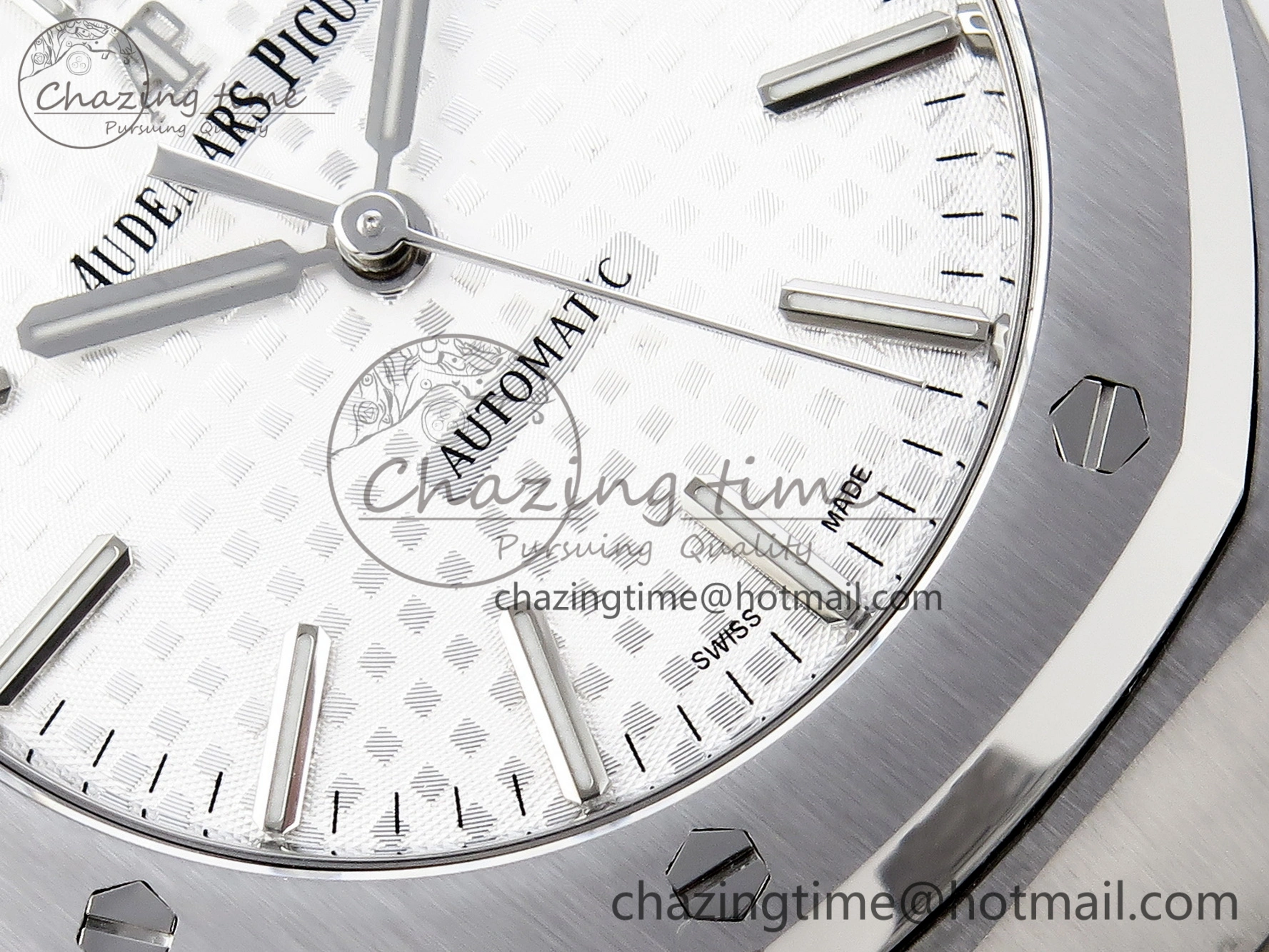 Thermal Royal Oak 37mm 15450 SS APSF 1:1 Best Edition White Textured Dial on SS Bracelet SA3120 Super Clone 4567