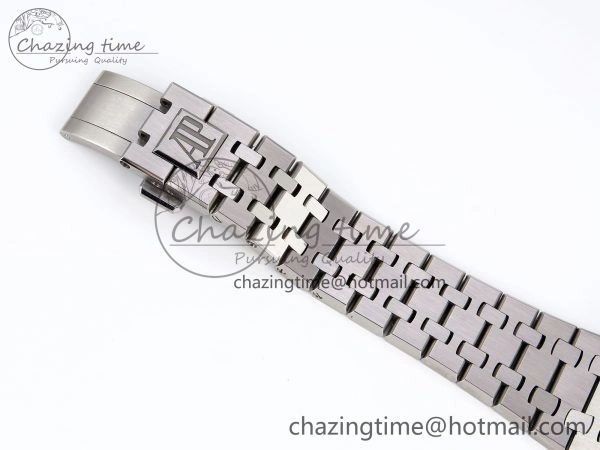 Royal Oak 37mm 15450 SS Diamonds Bezel IPF Best Edition Gray Dial on SS Bracelet SA3120 Super Clone OnTrend 4414