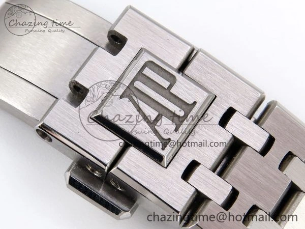 Royal Oak 37mm 15450 SS Diamonds Bezel IPF Best Edition Gray Dial on SS Bracelet SA3120 Super Clone OnTrend 4414