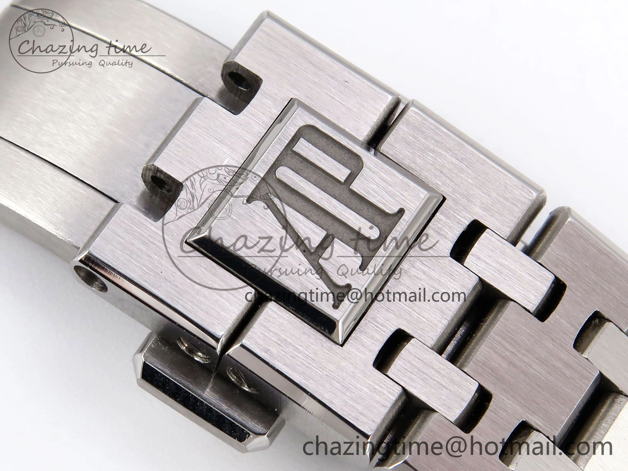 Royal Oak 37mm 15450 SS Diamonds Bezel IPF Best Edition Gray Dial on SS Bracelet SA3120 Super Clone OnTrend 4414