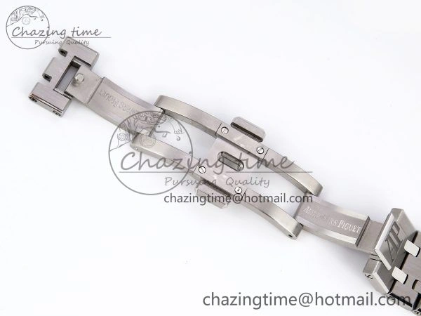 Royal Oak 37mm 15450 SS Diamonds Bezel IPF Best Edition Gray Dial on SS Bracelet SA3120 Super Clone OnTrend 4414