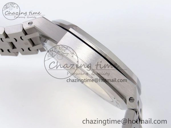 Royal Oak 37mm 15450 SS Diamonds Bezel IPF Best Edition Gray Dial on SS Bracelet SA3120 Super Clone OnTrend 4414