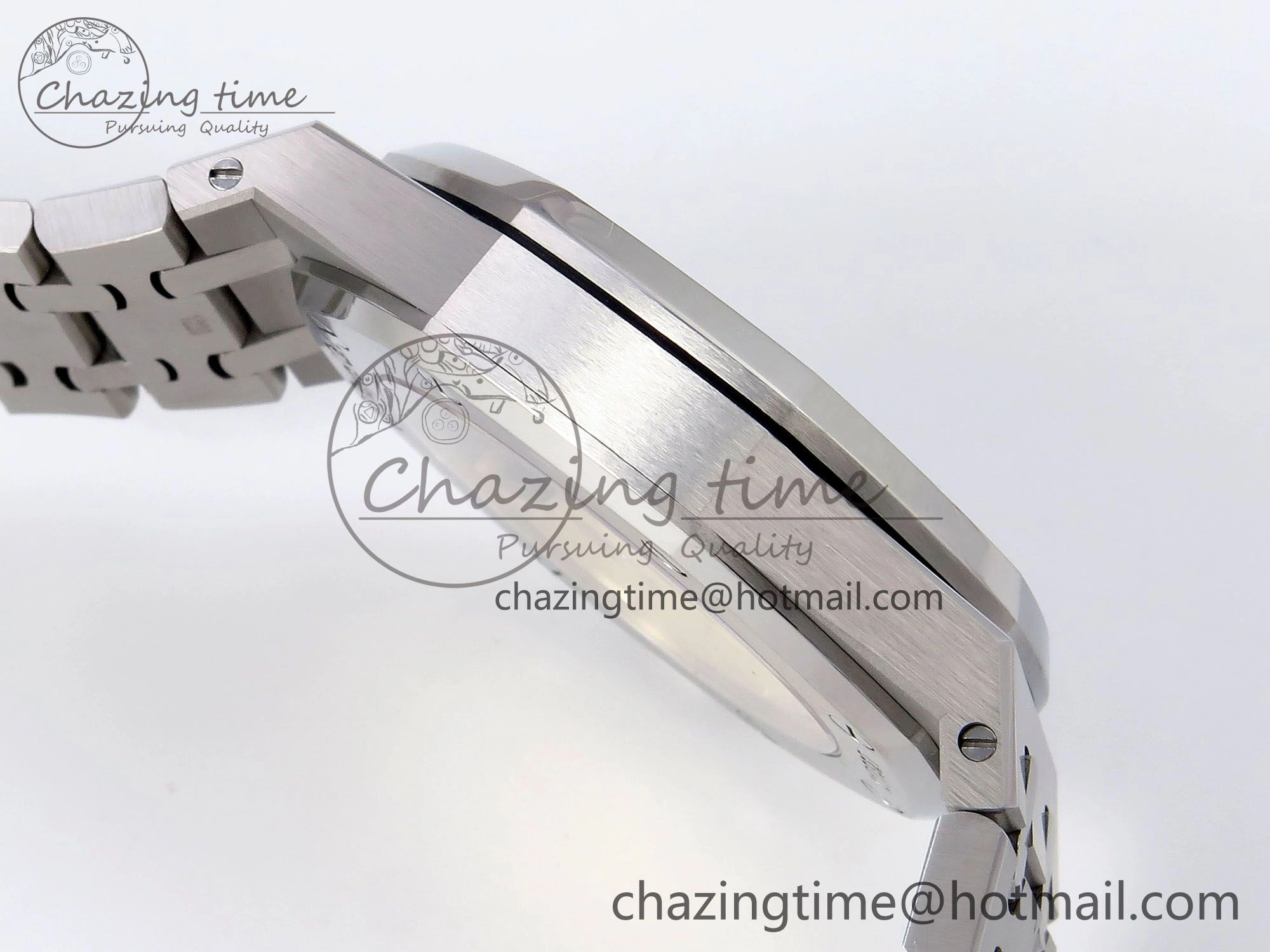Royal Oak 37mm 15450 SS Diamonds Bezel IPF Best Edition Gray Dial on SS Bracelet SA3120 Super Clone OnTrend 4414
