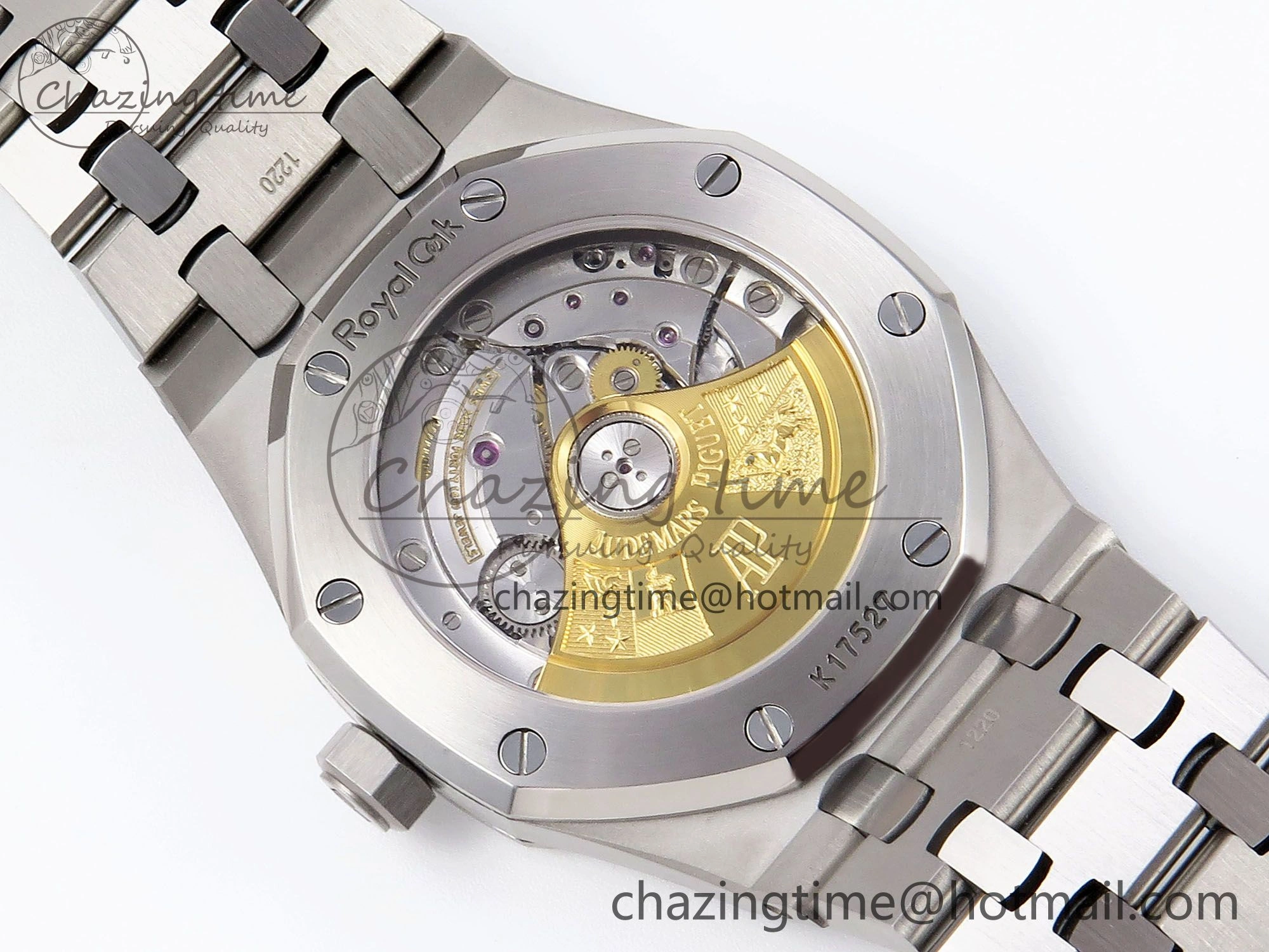 Royal Oak 37mm 15450 SS Diamonds Bezel IPF Best Edition Gray Dial on SS Bracelet SA3120 Super Clone OnTrend 4414