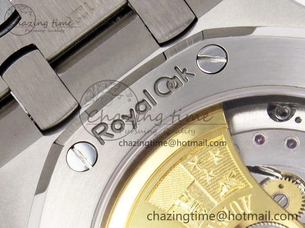 Royal Oak 37mm 15450 SS Diamonds Bezel IPF Best Edition Gray Dial on SS Bracelet SA3120 Super Clone OnTrend 4414