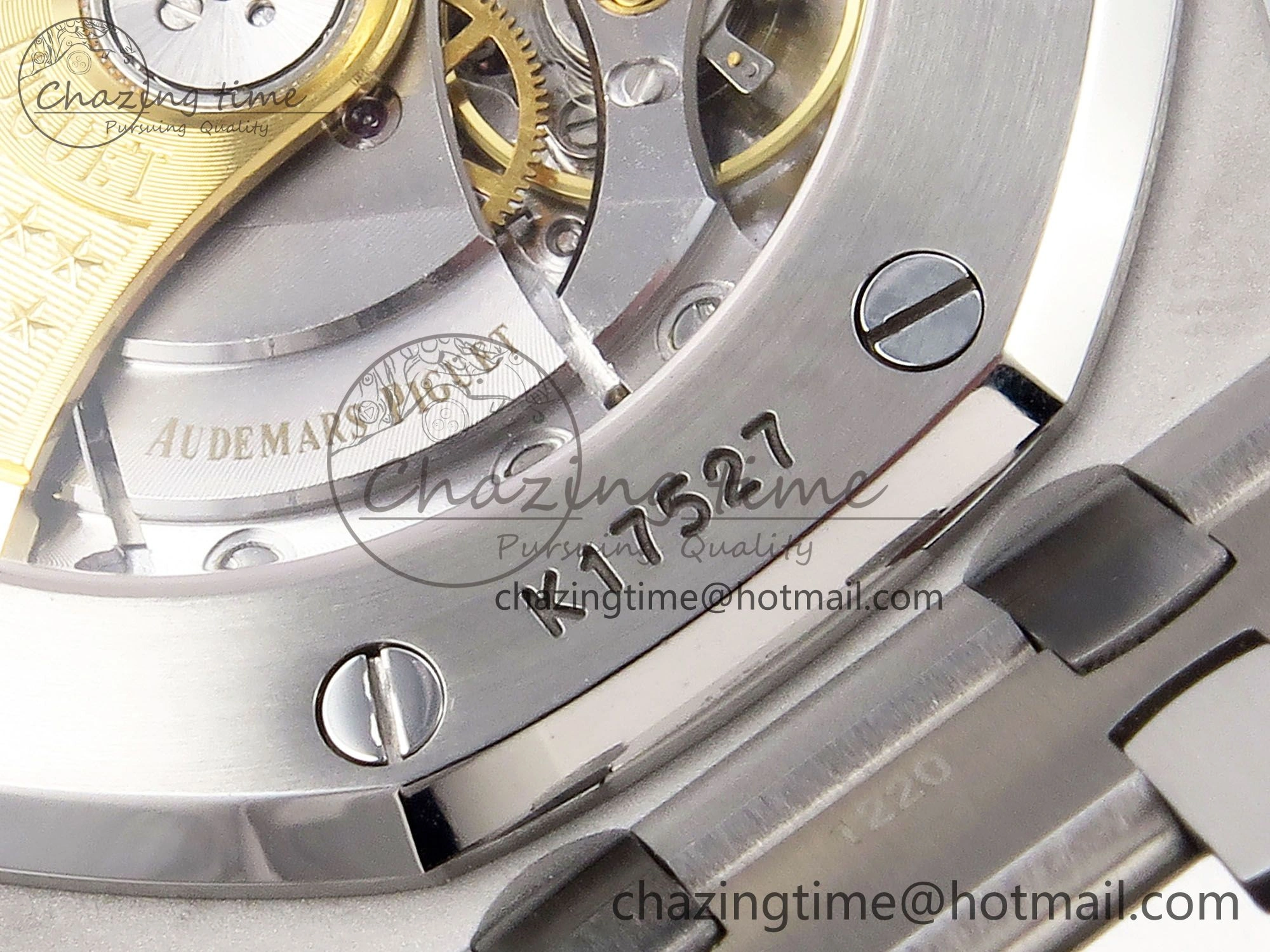 Royal Oak 37mm 15450 SS Diamonds Bezel IPF Best Edition Gray Dial on SS Bracelet SA3120 Super Clone OnTrend 4414