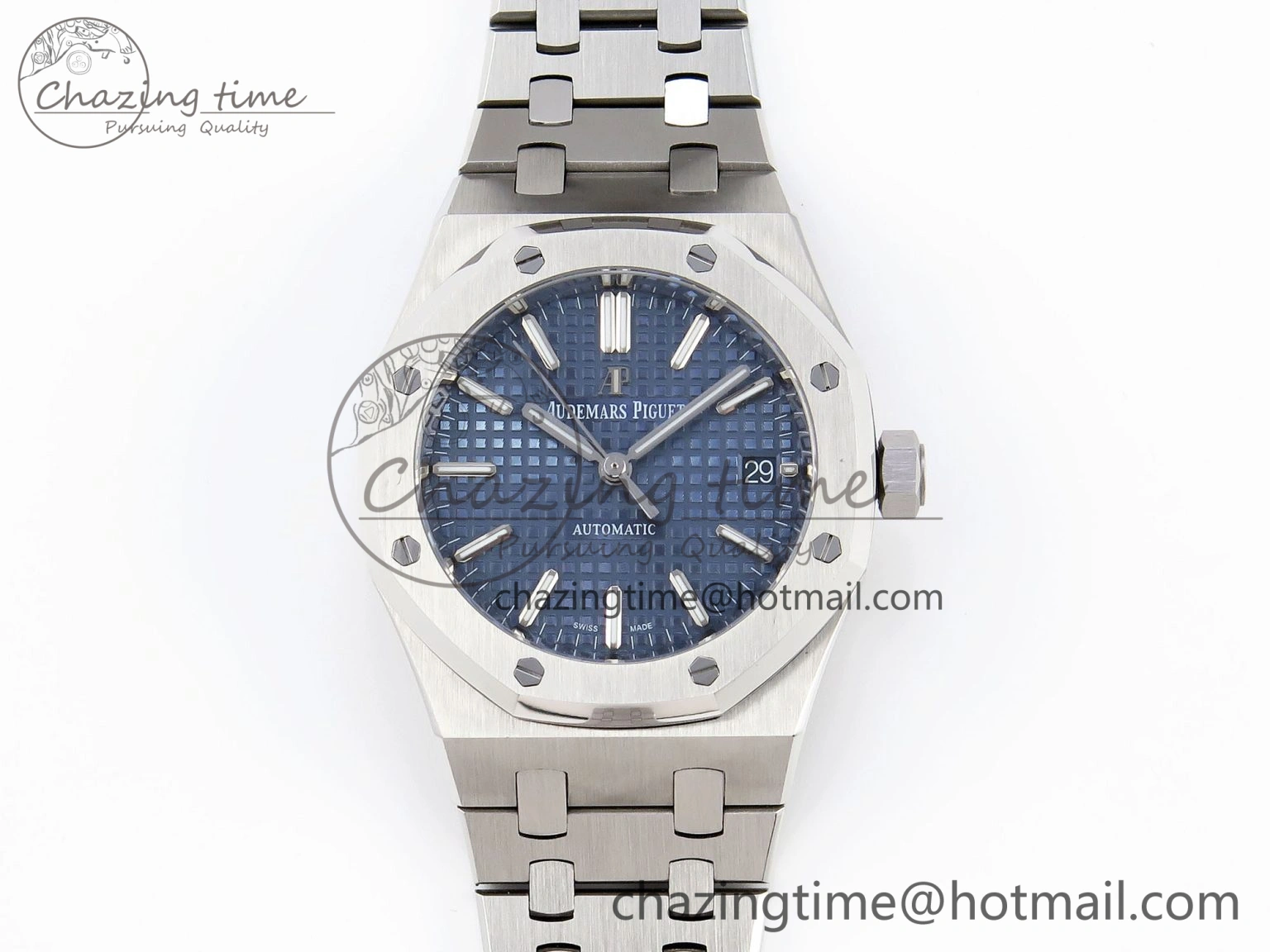 Contemporary Royal Oak 37mm 15450 SS IPF Best Edition Blue Dial on SS Bracelet SA3120 Super Clone 4563