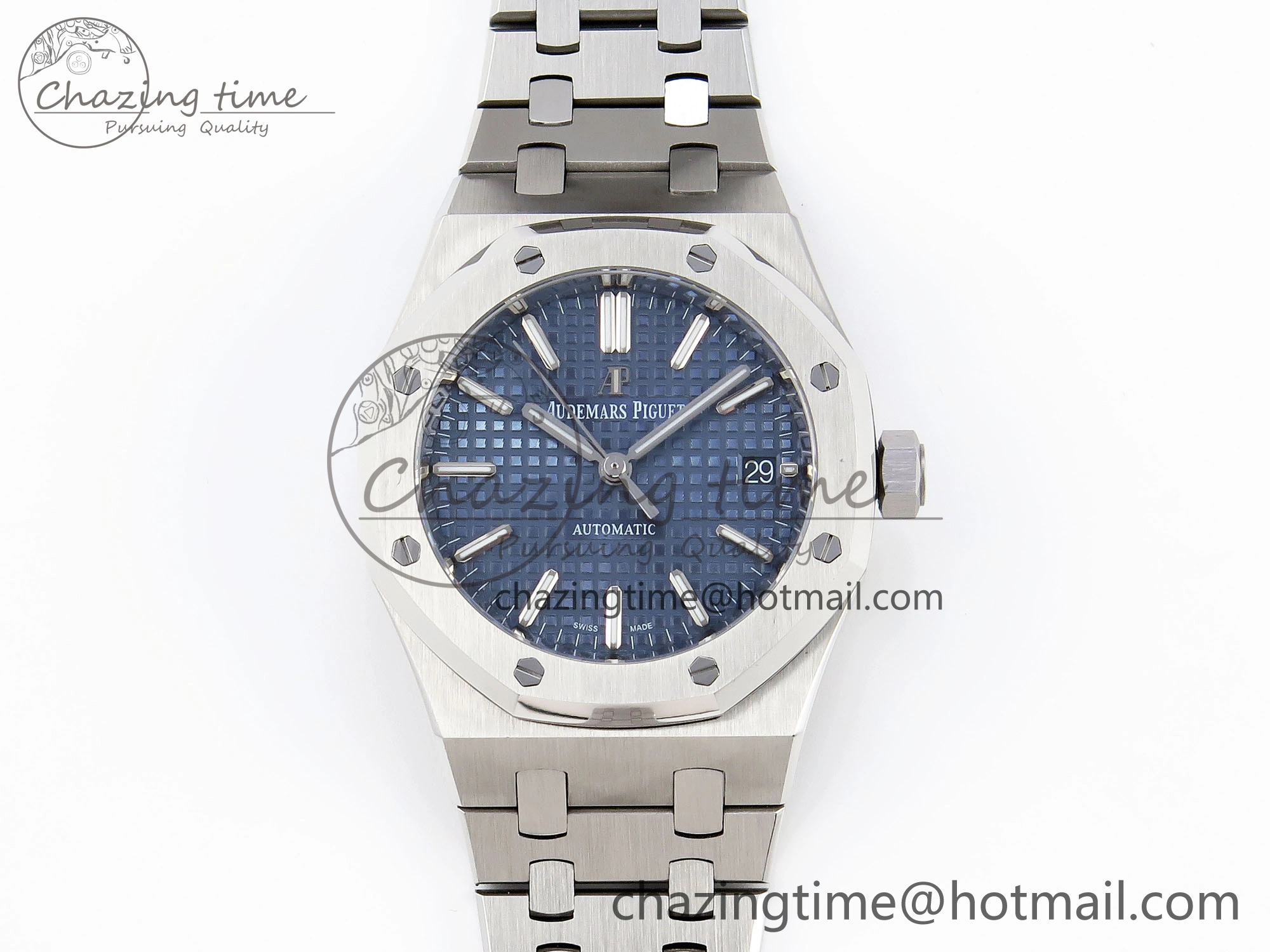 Contemporary Royal Oak 37mm 15450 SS IPF Best Edition Blue Dial on SS Bracelet SA3120 Super Clone 4563