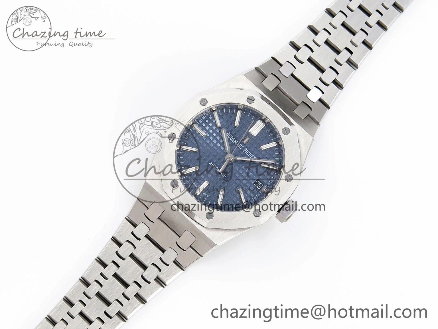 Contemporary Royal Oak 37mm 15450 SS IPF Best Edition Blue Dial on SS Bracelet SA3120 Super Clone 4563