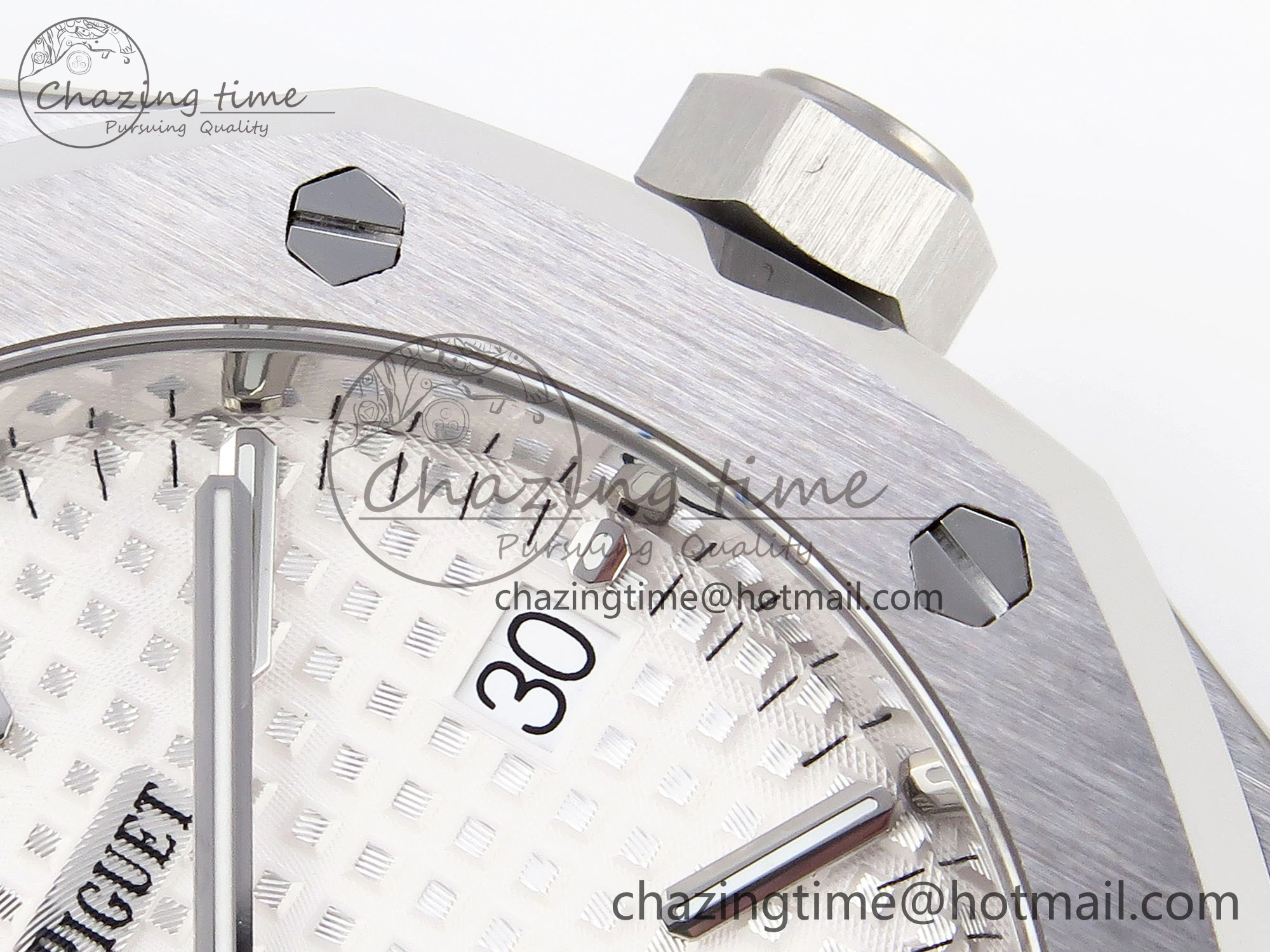 HighPerformance Royal Oak 37mm 15450 SS IPF Best Edition White Dial on SS Bracelet SA3120 Super Clone 4561
