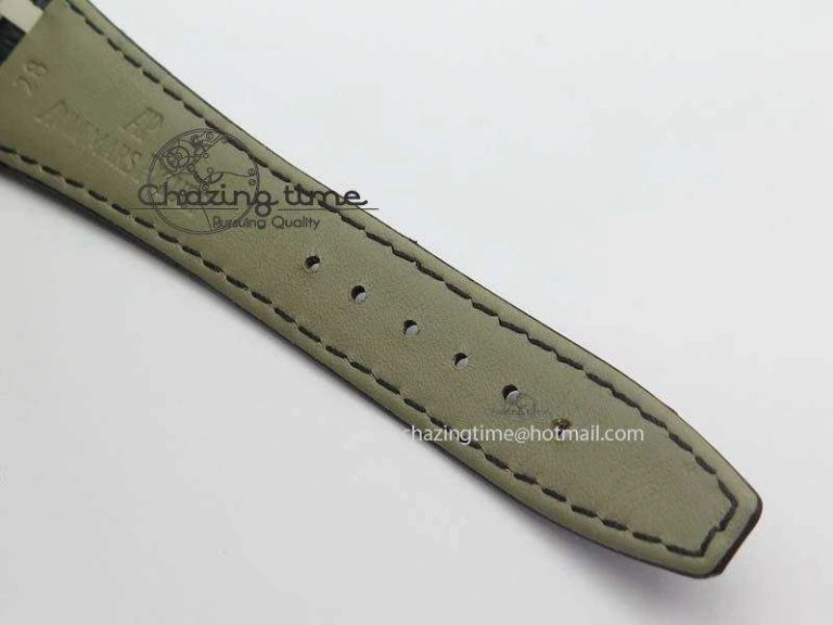 Neat Royal Oak 37mm 15450 SS JF 1:1 Best Edition Black Dial On Black Leather Strap A 5060