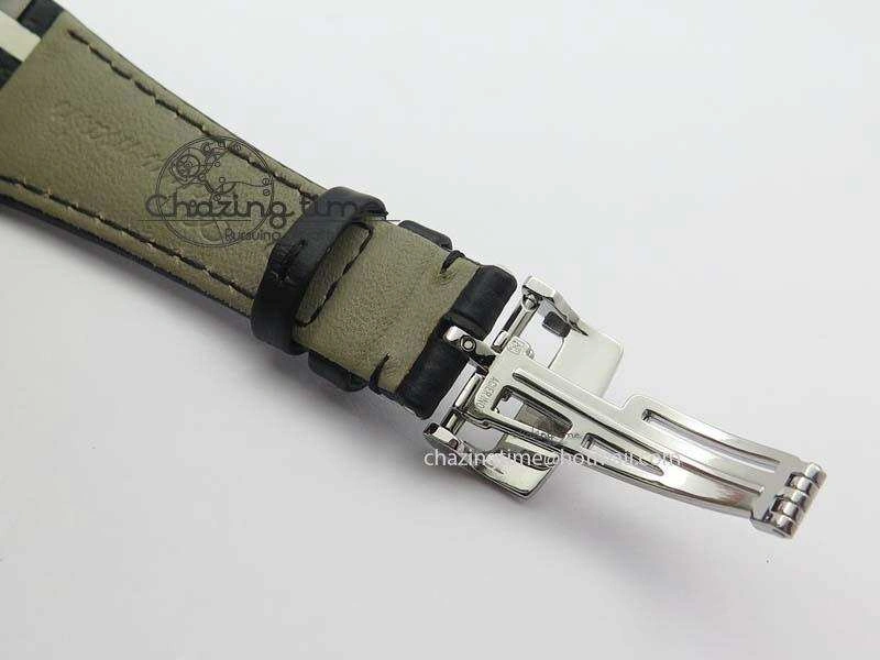 Neat Royal Oak 37mm 15450 SS JF 1:1 Best Edition Black Dial On Black Leather Strap A 5060