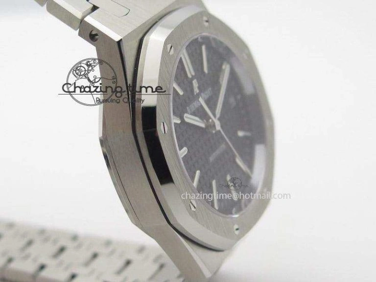 Comfortable Royal Oak 37mm 15450 SS JF 1:1 Best Edition Black Dial On SS Bracelet A 5098