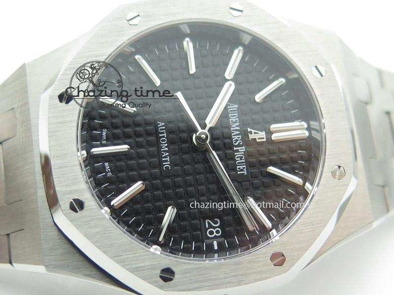Comfortable Royal Oak 37mm 15450 SS JF 1:1 Best Edition Black Dial On SS Bracelet A 5098