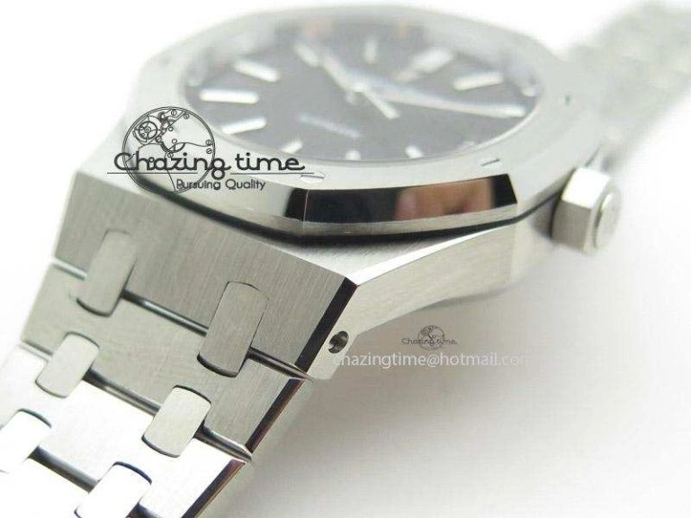 Comfortable Royal Oak 37mm 15450 SS JF 1:1 Best Edition Black Dial On SS Bracelet A 5098