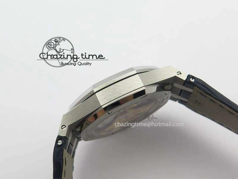 Royal Oak 37mm 15450 SS JF 1:1 Best Edition Blue Dial On Blue Leather Strap A Trendy 5062