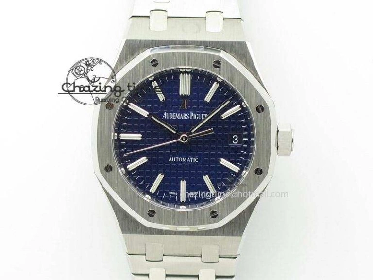 Lightweight Royal Oak 37mm 15450 SS JF 1:1 Best Edition Blue Dial On SS Bracelet A 5096