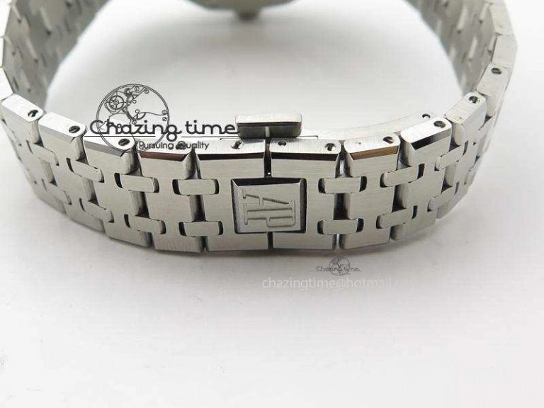 Royal Oak 37mm 15450 SS JF 1:1 Best Edition Diamonds Bezel Black Dial On SS Bracelet A Refined 5095