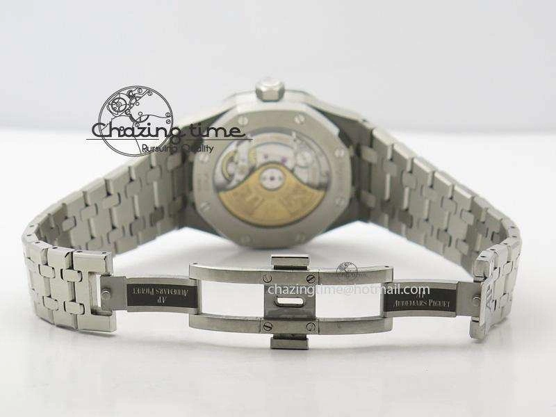 Breathable Royal Oak 37mm 15450 SS JF 1:1 Best Edition Diamonds Bezel Blue Dial On SS Bracelet A 5093