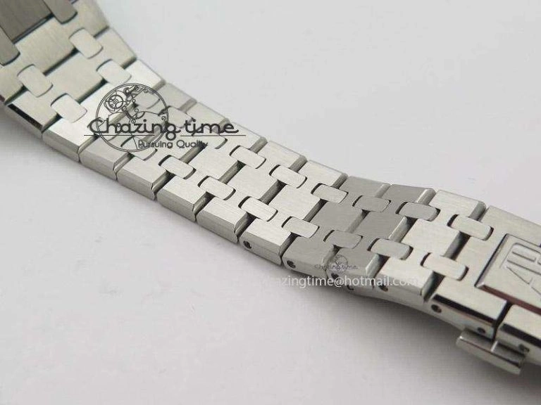 SmoothTexture Royal Oak 37mm 15450 SS JF 1:1 Best Edition White Dial On SS Bracelet A 5099