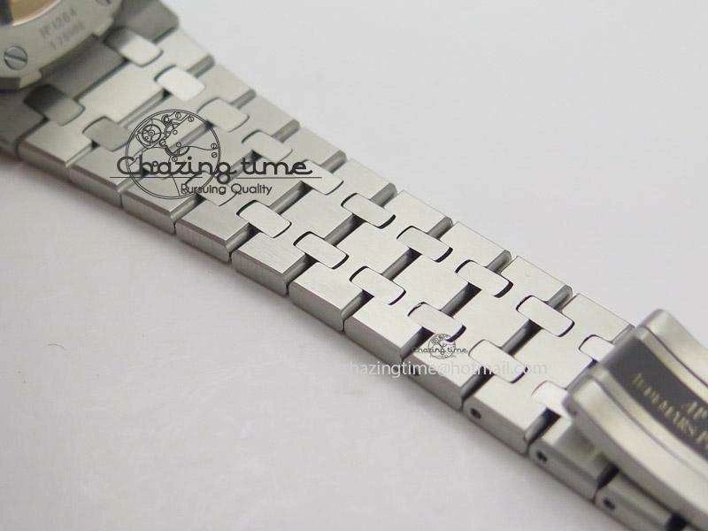 SmoothTexture Royal Oak 37mm 15450 SS JF 1:1 Best Edition White Dial On SS Bracelet A 5099