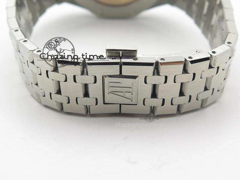 SmoothTexture Royal Oak 37mm 15450 SS JF 1:1 Best Edition White Dial On SS Bracelet A 5099
