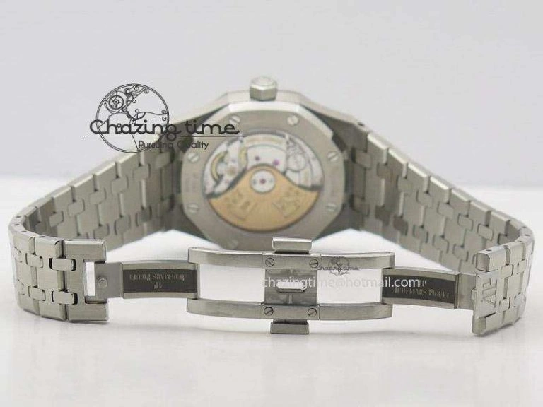 SmoothTexture Royal Oak 37mm 15450 SS JF 1:1 Best Edition White Dial On SS Bracelet A 5099