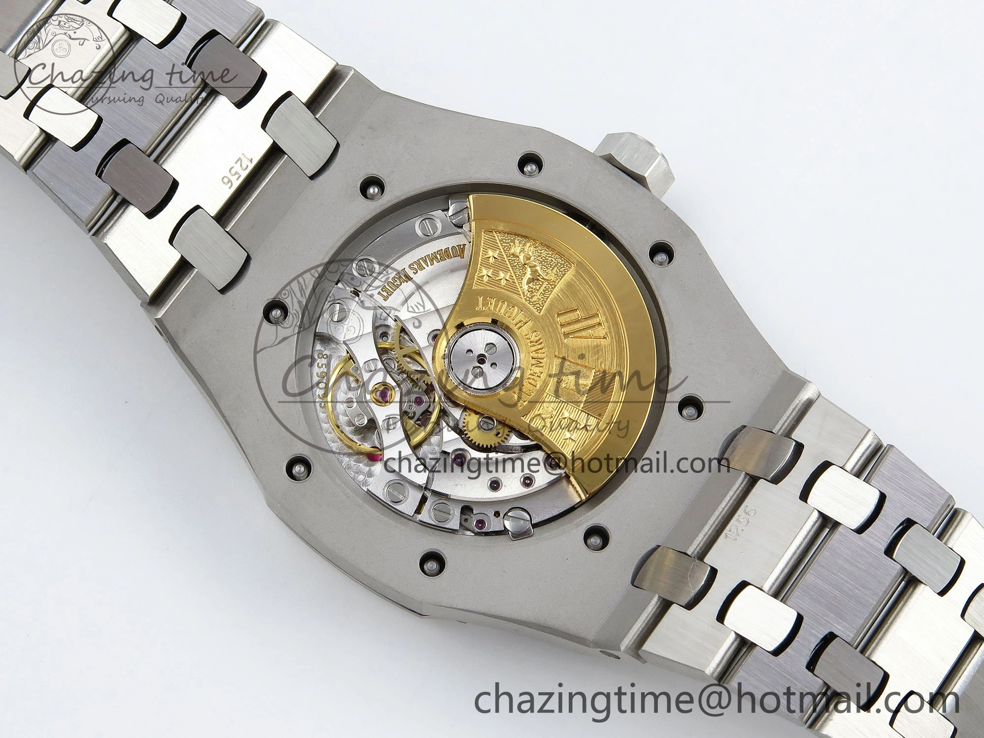 Sporty Royal Oak 37mm 15450 SS ZF 1:1 Best Edition Blue Textured Dial on SS Bracelet SA3120 Super Clone 4444