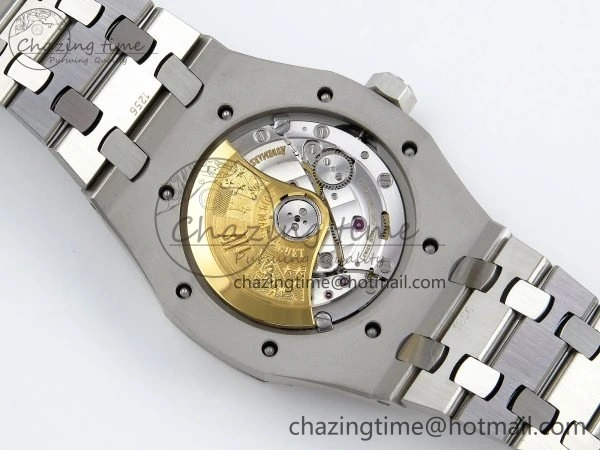 Sporty Royal Oak 37mm 15450 SS ZF 1:1 Best Edition Blue Textured Dial on SS Bracelet SA3120 Super Clone 4444