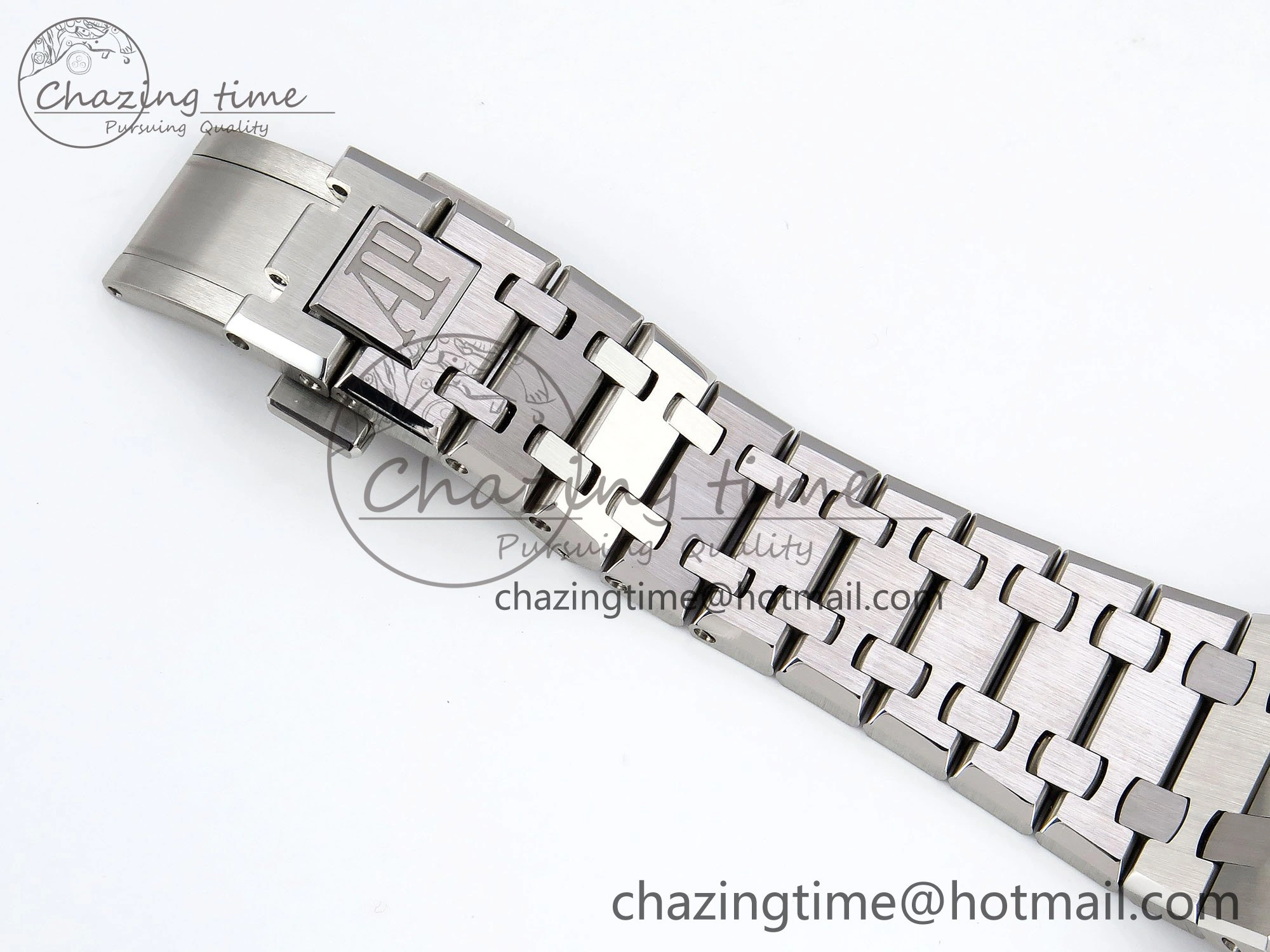 Sporty Royal Oak 37mm 15450 SS ZF 1:1 Best Edition Blue Textured Dial on SS Bracelet SA3120 Super Clone 4444