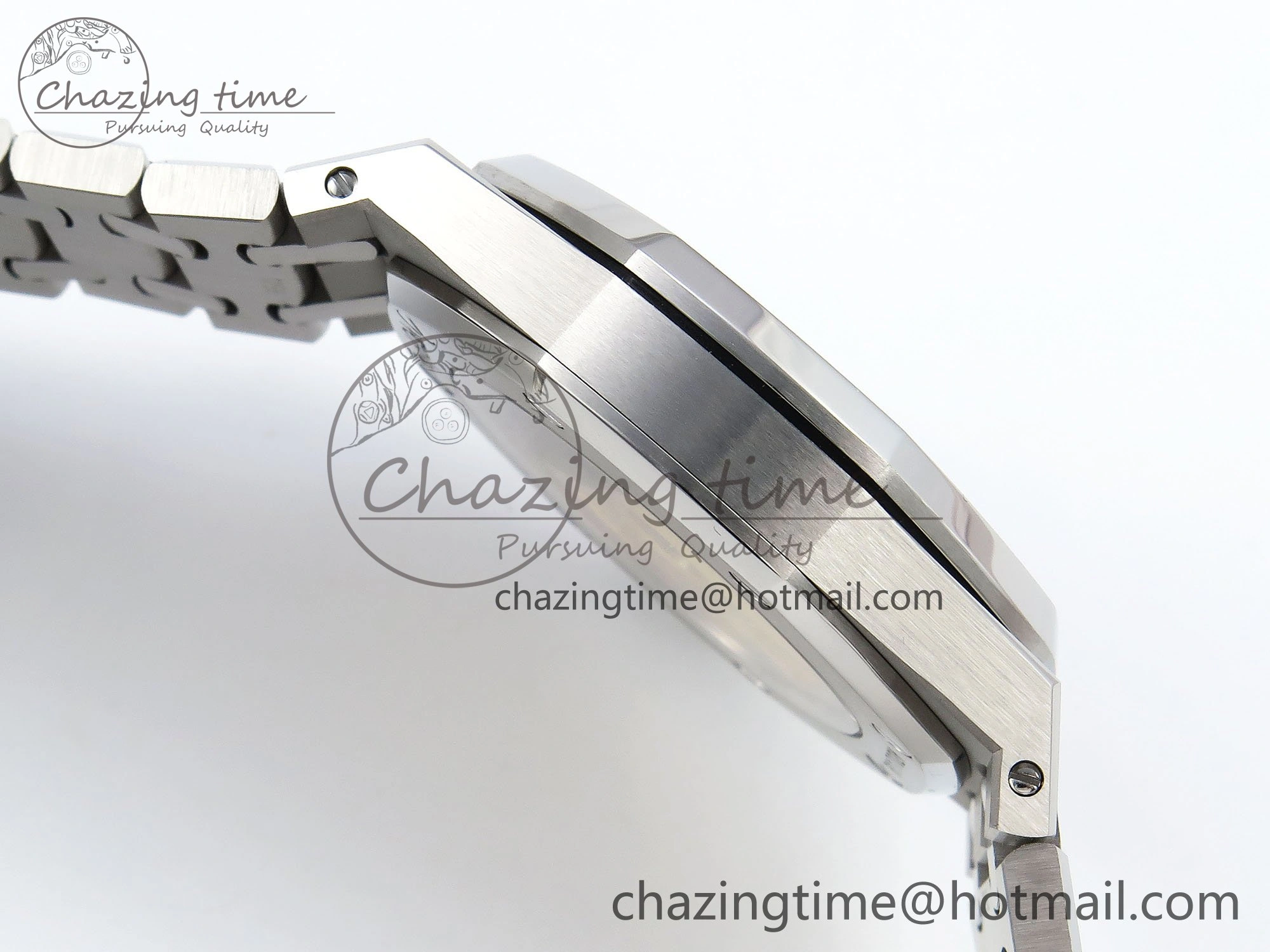 Sporty Royal Oak 37mm 15450 SS ZF 1:1 Best Edition Blue Textured Dial on SS Bracelet SA3120 Super Clone 4444