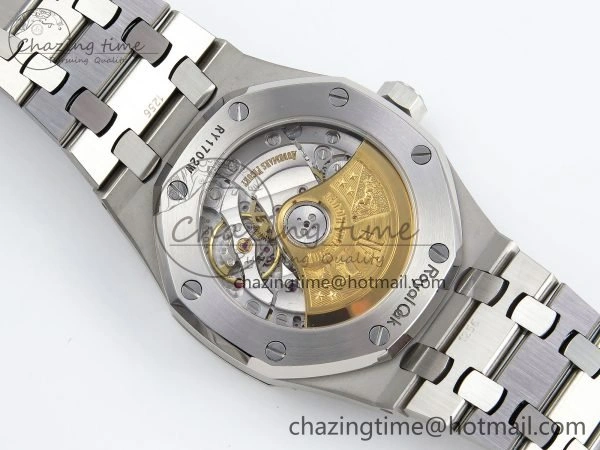 Royal Oak 37mm 15450 SS ZF 1:1 Best Edition Gray Textured Dial on SS Bracelet SA3120 Super Clone Contemporary 4443